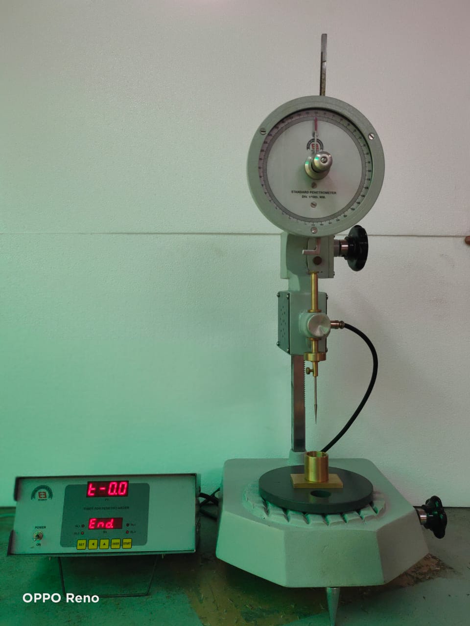 STANDARD PENETROMETER FOR PARAFFIN WAX - AUTOMATIC DIGITAL TIMER - GEARED HEIGHT ADJUSTMENT & DIAL GAUGE - ASTM D1321-